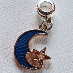 Charm. Silver and gold tone. NWOT.  Fits in Pandora snake chain Bracelet.